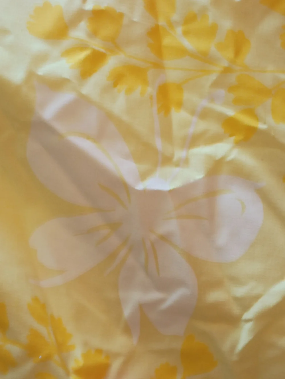 Vintage Springmaid MARIPOSA BUTTERFLY Yellow Orange Fitted Sheet
